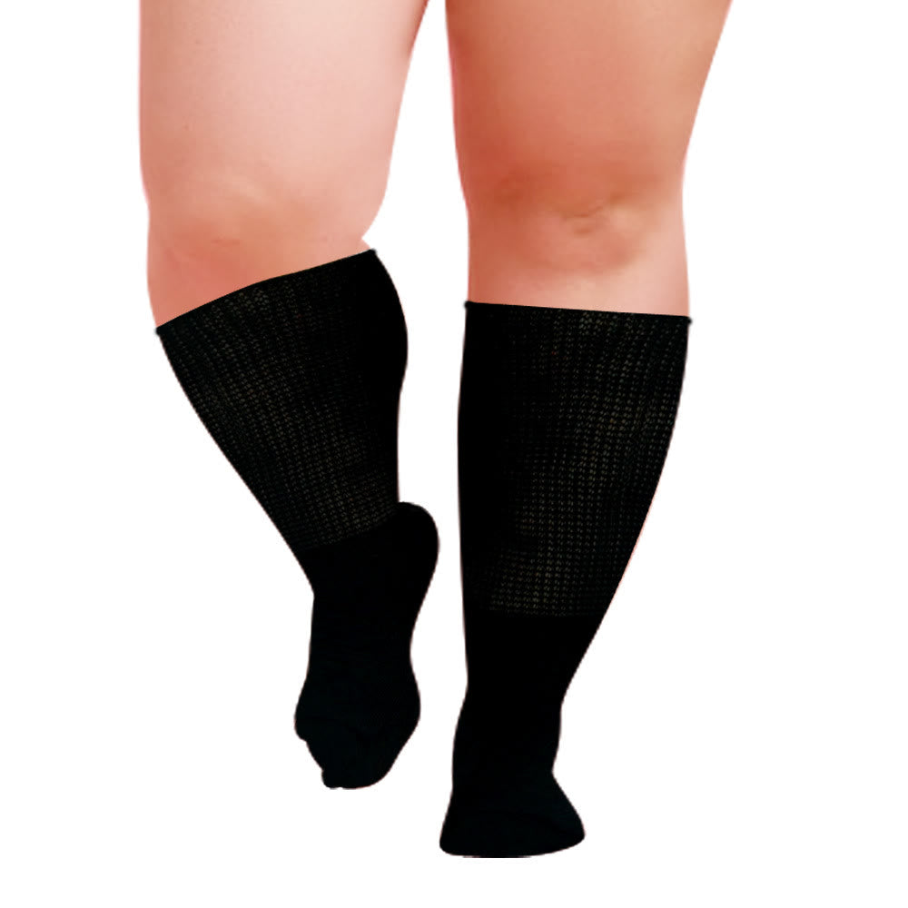 Superlockere kniehohe Diabetikersocken in Übergröße (3 Paar)