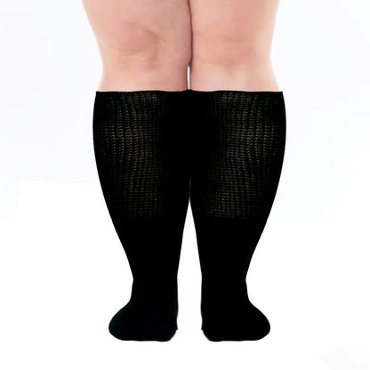 Superlockere kniehohe Diabetikersocken in Übergröße (3 Paar)