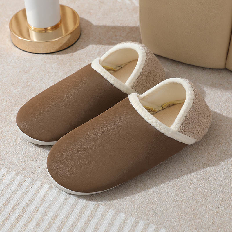 2-in-1-Hausschuhsocken in Übergröße - Braun - XL - image 1