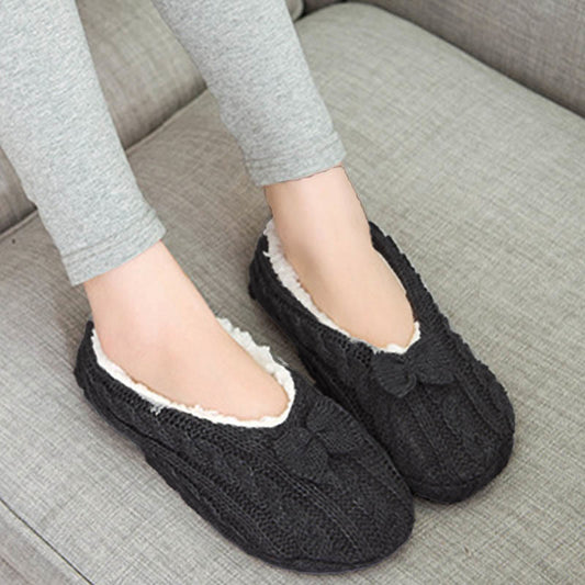 Slipper-Socken mit Schleife in Übergröße