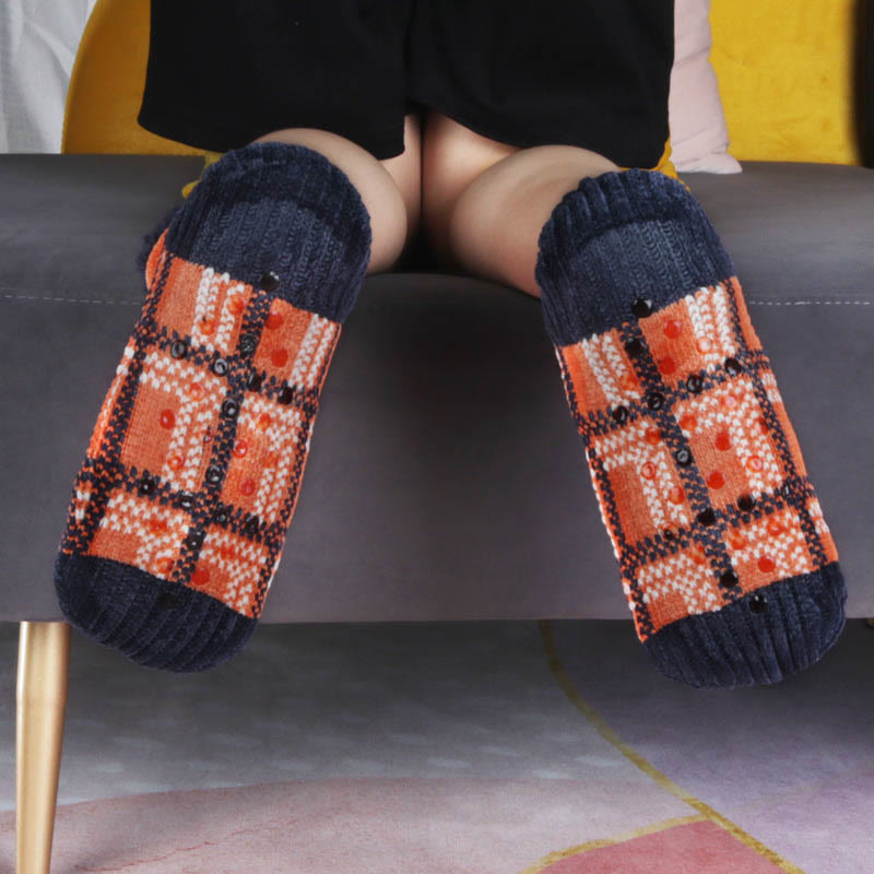 Übergrößen-Hausschuhsocken mit Gittermuster - image 2