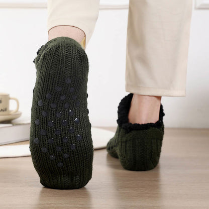 Übergröße Slipper-Socken mit rechteckigem Gittermuster - image 5