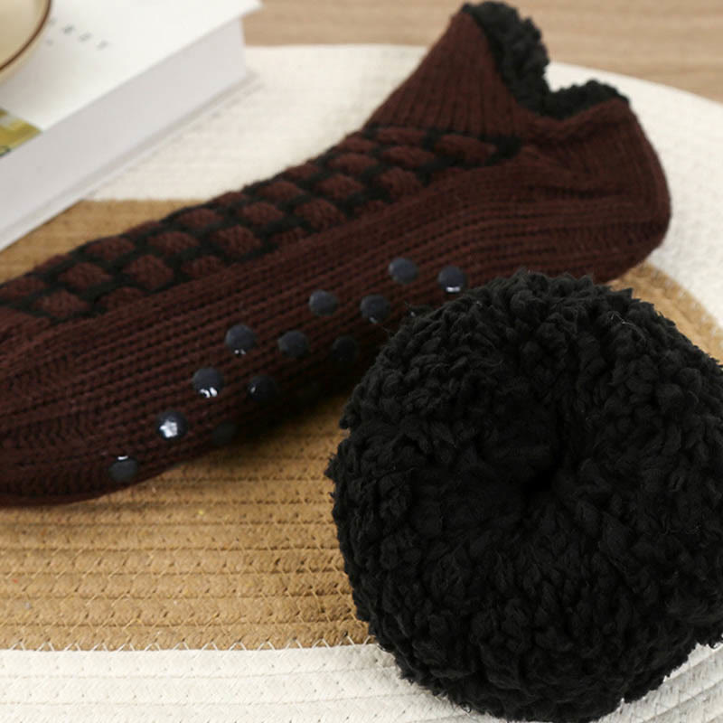 Übergröße Slipper-Socken mit rechteckigem Gittermuster - image 10