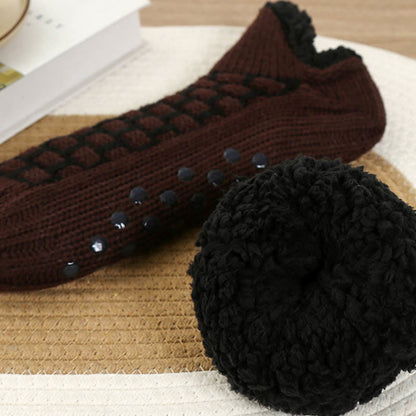 Übergröße Slipper-Socken mit rechteckigem Gittermuster - image 10