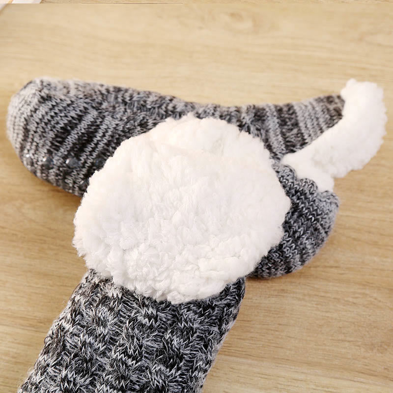 Plüsch-Slipper-Socken in Übergröße