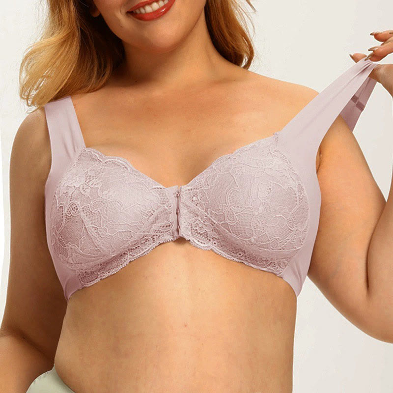 Bügellose Spitzen-BHs mit Vorderverschluss - image 1