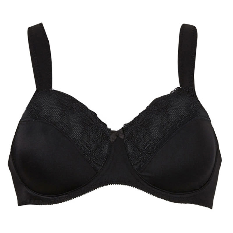 BHs mit Spitzenmuster und vollständiger Abdeckung - Schwarz - 5XL - image 4