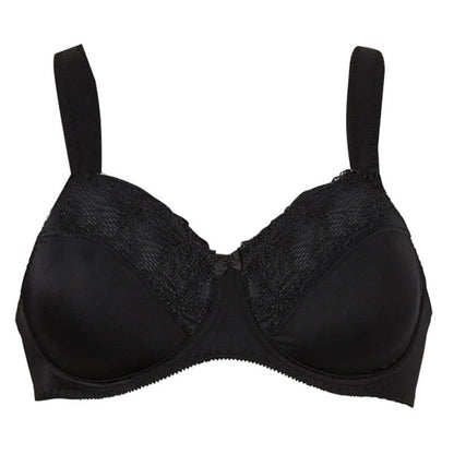 BHs mit Spitzenmuster und vollständiger Abdeckung - Schwarz - 5XL - image 4