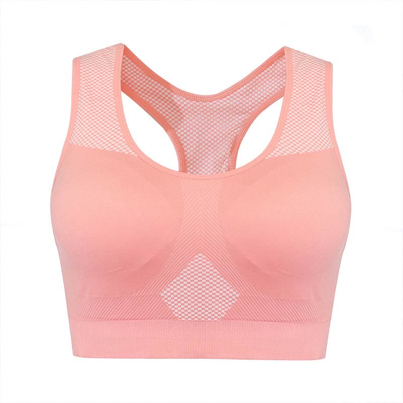 Atmungsaktive Sport-BHs in Unifarben - Rosa - 3XL - image 3