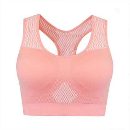 Atmungsaktive Sport-BHs in Unifarben - Rosa - 3XL - image 3