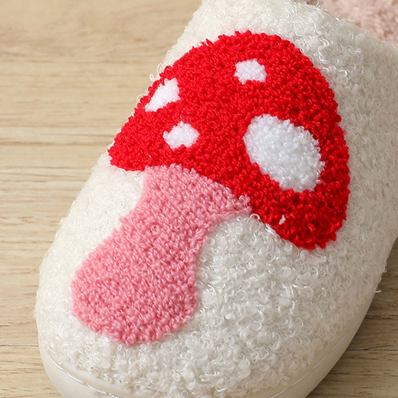 Hausschuhe in Regenbogen-Pilz-Optik in Übergröße - image 5