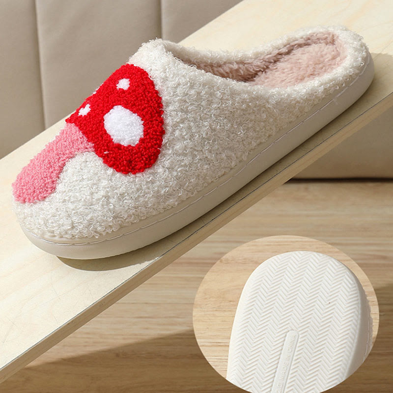 Hausschuhe in Regenbogen-Pilz-Optik in Übergröße - image 7