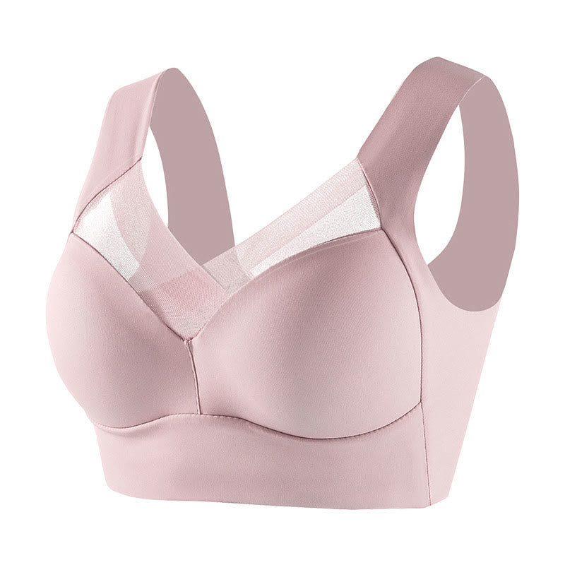 Nahtlose, kabellose Sport-BHs aus Spitze (2er-Pack) - Rosa - 6XL - image 8