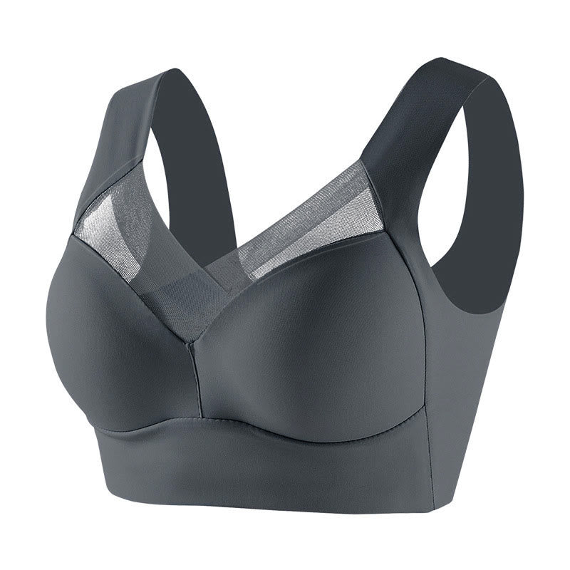 Nahtlose, kabellose Sport-BHs aus Spitze (2er-Pack) - Dunkelgrau - 6XL - image 9