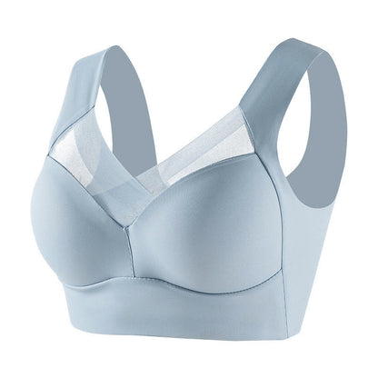 Nahtlose, kabellose Sport-BHs aus Spitze (2er-Pack) - Hellblau - 6XL - image 10