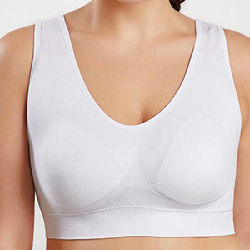 Nahtlose Komfort-Sport-BHs - Weiß - 4XL - image 4