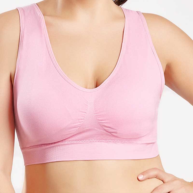 Nahtlose Komfort-Sport-BHs - Rosa - 4XL - image 6