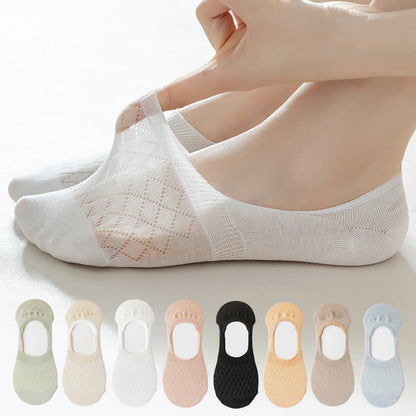 Elastische, unsichtbare Socken mit Gittermuster (8 Paar) - Mehrfarbig - EU37-40 (US4-7) - image 0