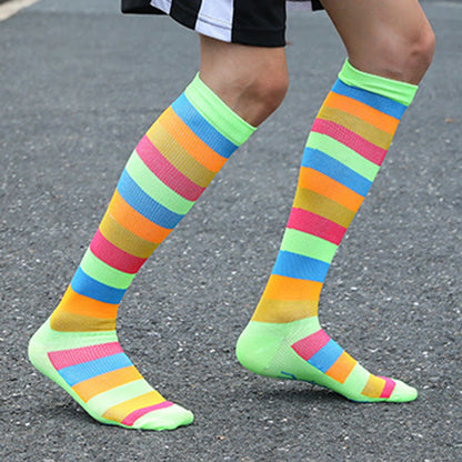 Kniestrümpfe mit Regenbogenstreifen (6 Paar) - image 1