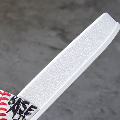 Slides mit Baseball-Muster in Übergröße (2 Paar)