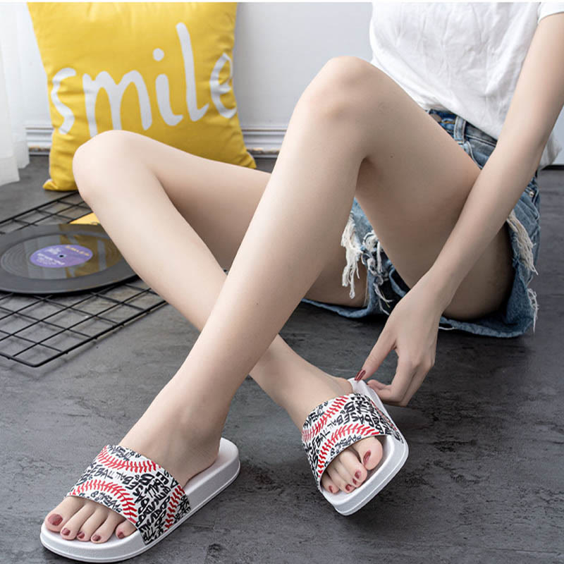 Slides mit Baseball-Muster in Übergröße (2 Paar)