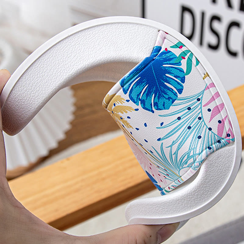 Slides mit Blättermotiv in Übergröße (2 Paar)