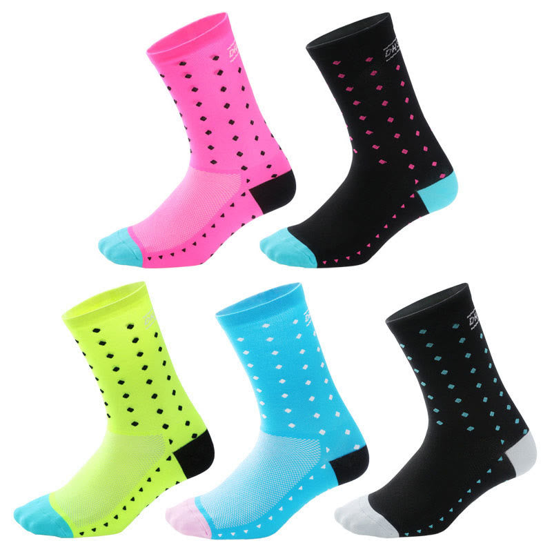 Dot Quarter Kompressionsstrümpfe (5 Paar) - Mehrfarbig - EU39-46 (US6-12) - image 0