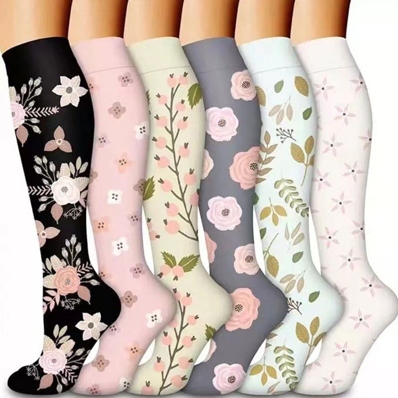 Kompressionsstrümpfe mit Blumenblättern (6 Paar) - image 0