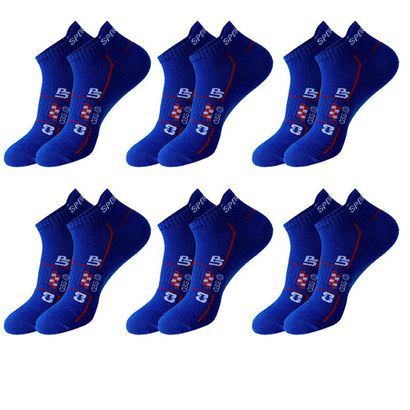 Belüftete Knöchel-Kompressionssocken aus Mesh in Übergröße (6 Paar) - Marineblau - EU38-45 (US5-11) - image 7