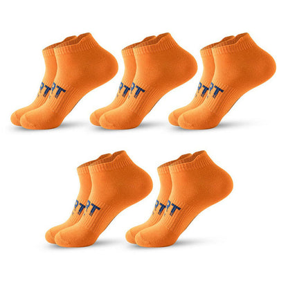 Gepolsterte, atmungsaktive Knöchel-Kompressionssocken in Übergröße (5 Paar) - Orange - EU38-45 (US5-11) - image 3