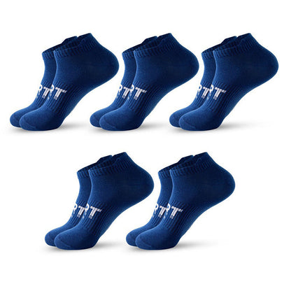 Gepolsterte, atmungsaktive Knöchel-Kompressionssocken in Übergröße (5 Paar) - Blau - EU38-45 (US5-11) - image 4