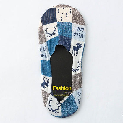 Füßlinge mit Animalprint in Übergröße (5 Paar)
