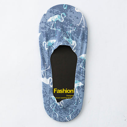 Füßlinge mit Animalprint in Übergröße (5 Paar)