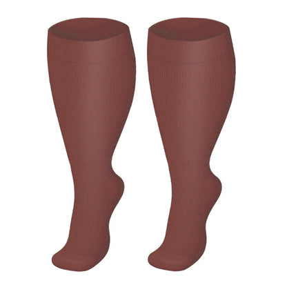 Kompressionsstrümpfe in Übergröße, einfarbig - Wein - 4XL - image 8