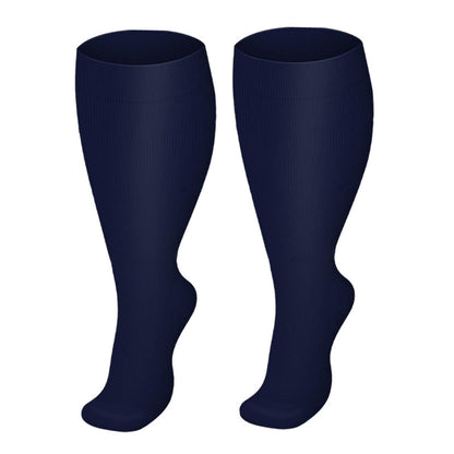 Kompressionsstrümpfe in Übergröße, einfarbig - Marineblau - 4XL - image 7