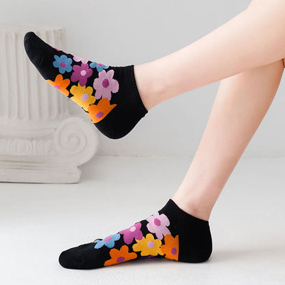 Füßlinge mit farbigen Blumen in Übergröße (5 Paar) - image 4