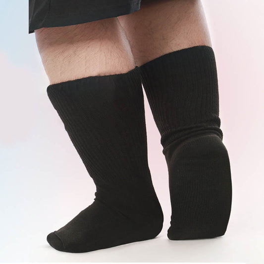 Extra breite kniehohe Diabetikersocken in Übergröße (2 Paar) - Schwarz - S/M - image 0