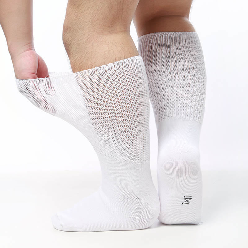 Extra breite kniehohe Diabetikersocken in Übergröße (2 Paar) - Weiß - S/M - image 3
