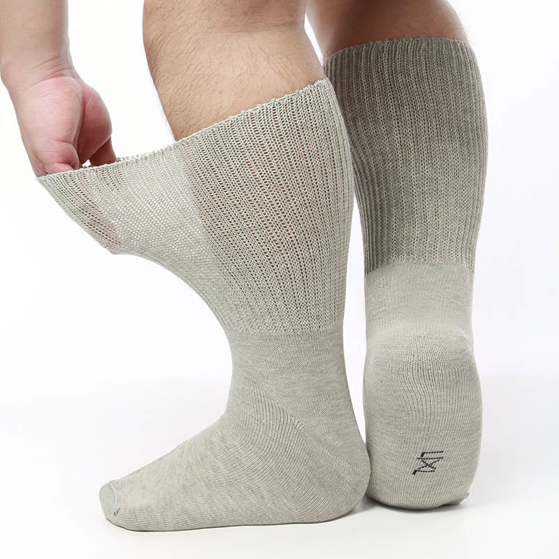 Extra breite kniehohe Diabetikersocken in Übergröße (2 Paar) - Grau - S/M - image 6
