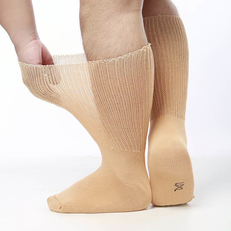 Extra breite kniehohe Diabetikersocken in Übergröße (2 Paar) - Nackt - S/M - image 4