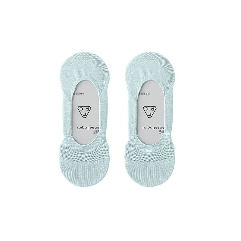 Sommerliche, unsichtbare Socken aus Eisseide (6 Paar) - Grün - EU37-40 (US4-7) - image 7