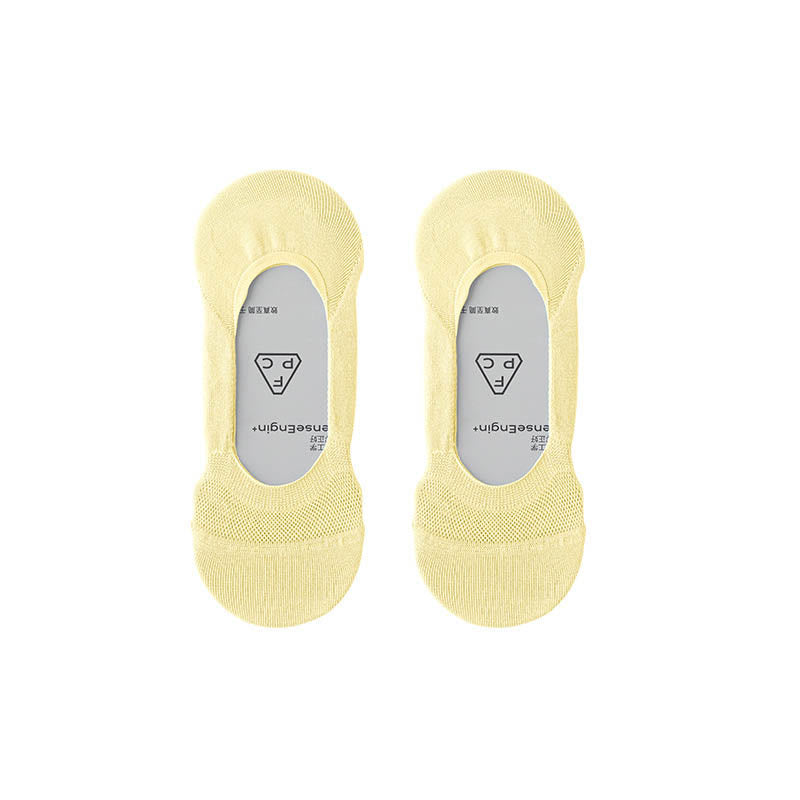 Sommerliche, unsichtbare Socken aus Eisseide (6 Paar) - Gelb - EU37-40 (US4-7) - image 12