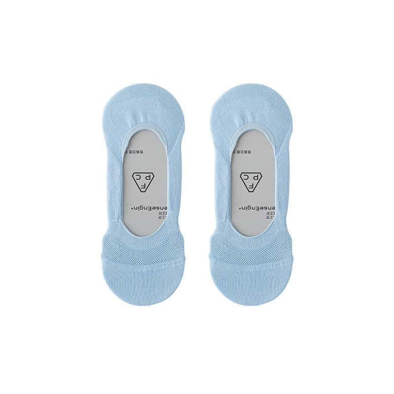 Sommerliche, unsichtbare Socken aus Eisseide (6 Paar) - Hellblau - EU37-40 (US4-7) - image 10