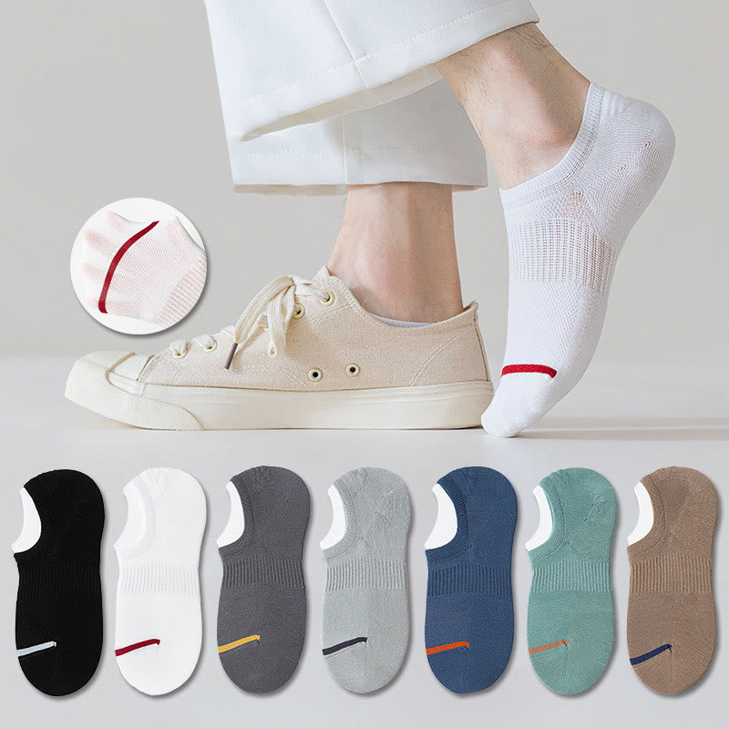 Sommerliche Mesh-No-Show-Socken (7 Paar) - Mehrfarbig - EU39-44 (US6-10) - image 0
