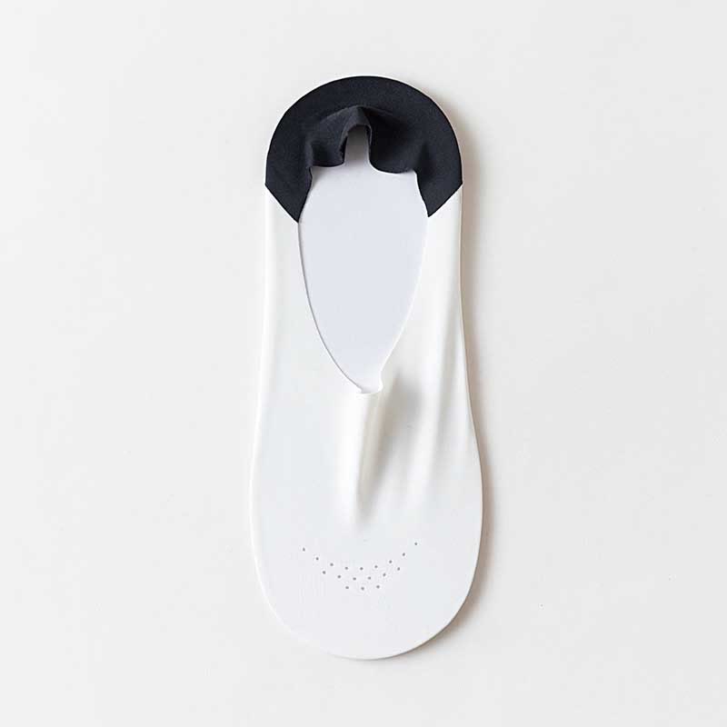 Atmungsaktive, unsichtbare Socken aus Eisseide (6 Paar) - Schwarz - EU39-44 (US6-10) - image 6