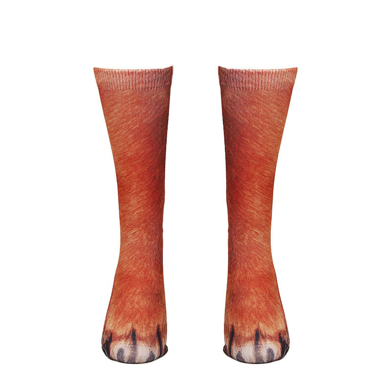 Viertelsocken mit 3D-Tierpfoten in Übergröße (3 Paar) - image 5