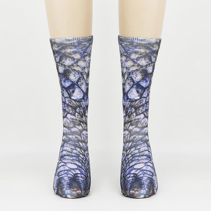 Viertelsocken mit 3D-Tierpfoten in Übergröße (3 Paar) - Dinosaurier - EU38-44 (US5-10) - image 2