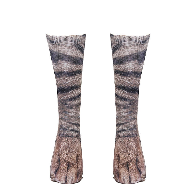 Viertelsocken mit 3D-Tierpfoten in Übergröße (3 Paar) - image 7