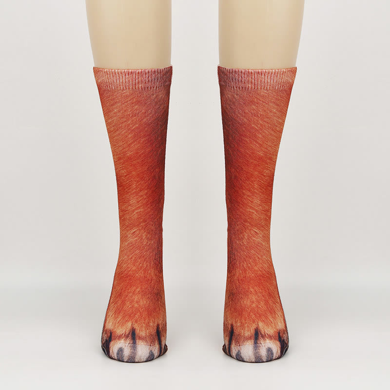 Viertelsocken mit 3D-Tierpfoten in Übergröße (3 Paar) - Hund - EU38-44 (US5-10) - image 4