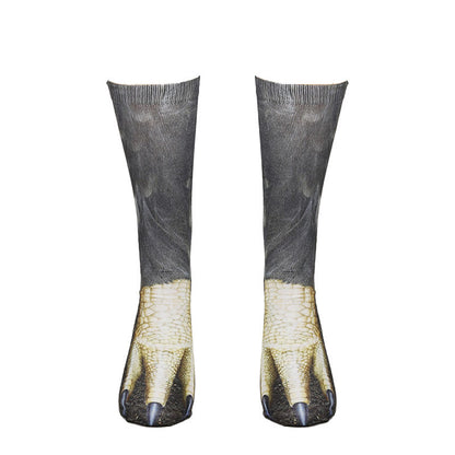 Viertelsocken mit Pferde-, Adler- und Tigerpfotenmotiv in Übergröße (3 Paar) - image 10